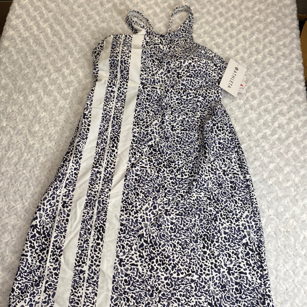 Athleta animal print swim dress 36 D/DD